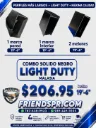 (MALASIA) LD NEGRO- Combo Solido LIGHT DUTY incluye: 1 marco Interior, 1 marco Exterior, 2 Melones- 19'-6"   Solo Aluminio