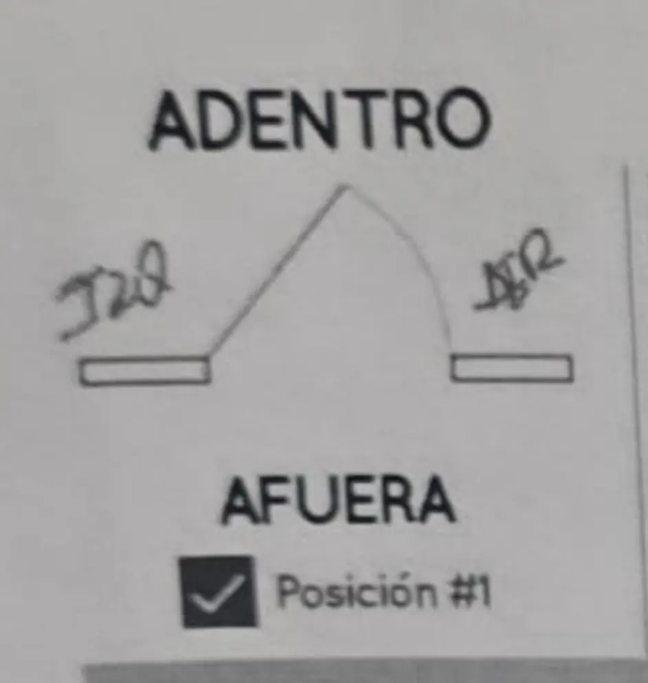 ENTRADA - ABRE ADENTRO IZQUIERDA Posicion #1