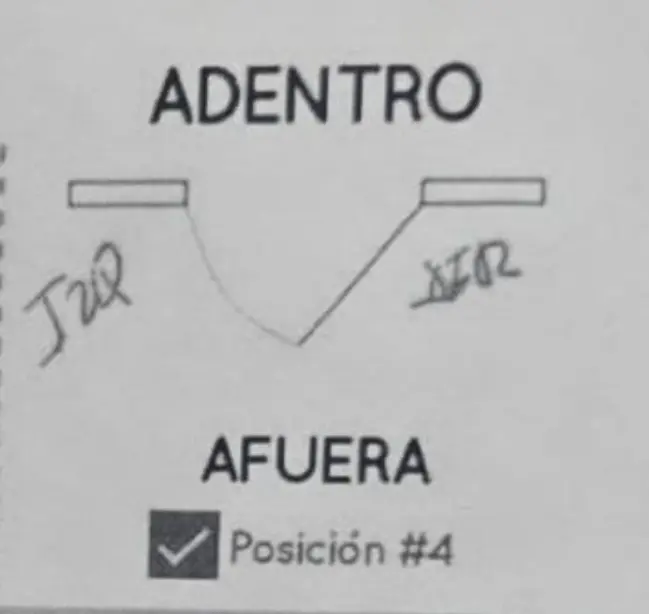 ENTRADA - ABRE AFUERA DERECHA Posicion #4
