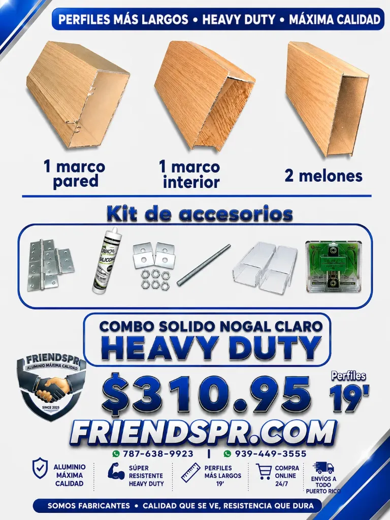HD NOGAL CLARO - Combo Solido con Accesorios (Vietnam)